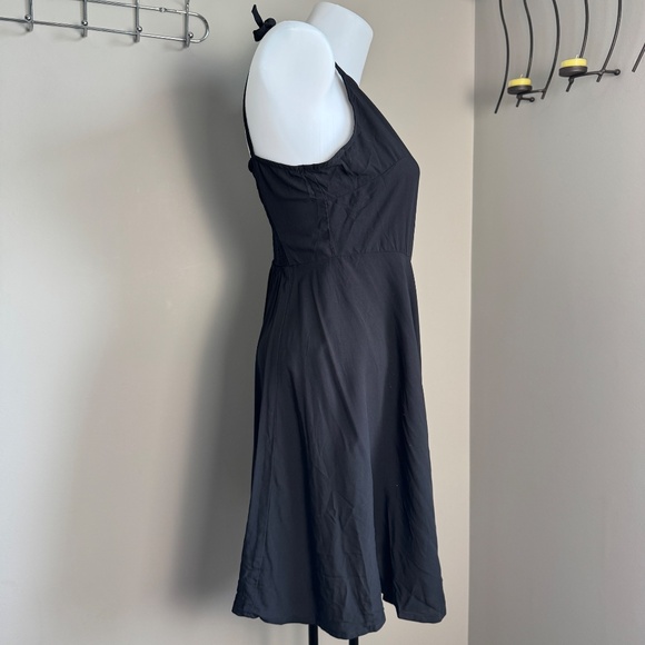 GAP New Sleeveless Fit & Flare Cami Dress Black Small Tie Straps Cocktail Summer - Picture 5 of 16